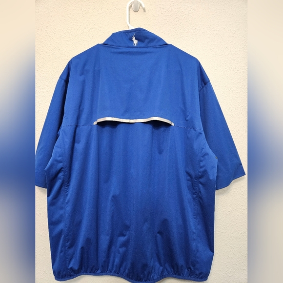 Polo Ralph Lauren Mens Large Blue Short Sleeve Full Zip Windbreaker Golf Jacket - Picture 7 of 8